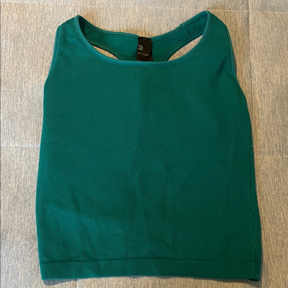 All in Motion Teal Crop Top